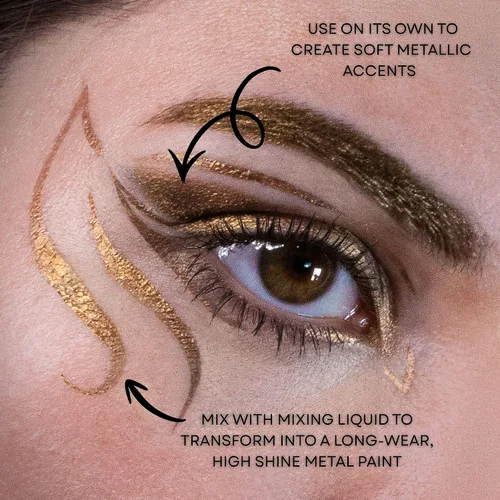 Vista 5 de Mehron Makeup Pigmento de artista - BRONZE Metallic FX Powder Bronce