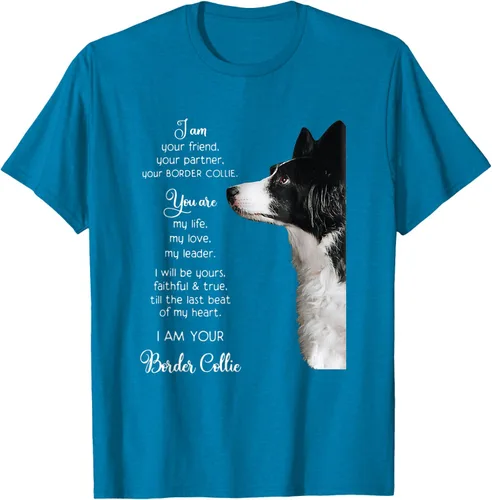 Vista 9 de Funny I Am Your Friend Your Partner Your Border Collie - Camiseta de regalo, Negro, S