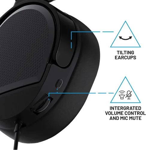 Vista 5 de 4Gamers PANTHER - Auriculares para juegos sobre la oreja compatibles con PS4PS5, XBOX, Switch, PC con micrófono flexible, conector de 0.138 in
