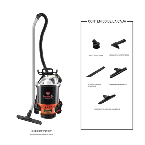 Vista 4 de Aspirador hombro Vac Pro sin bolsa Hoover Commercia ligera mochila aspiradora c2401