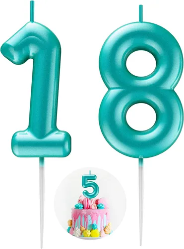 Vista 169 de Vela Azul Número 15 de Cumpleaños Velas 3D de Número para Pastel de Cumpleaños Decoración de Fiesta de Cumpleaños Suministros para Boda