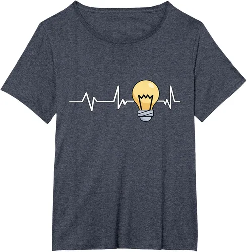 Vista 46 de Bombilla Heartbeat bombilla regalo bombilla bombilla camiseta Negro