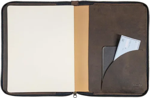 Vista 5 de Hide & Drink, Funda de diario con cremallera para cuaderno Moleskine, tamaño XXL (cuaderno de 8.5 x 11 pulgadas no incluido), cuero de grano