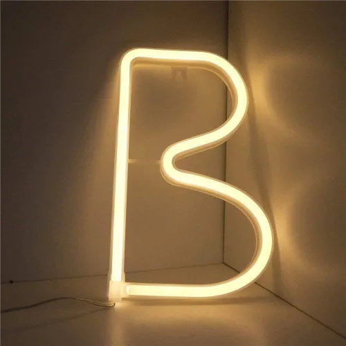 Vista 22 de Ulalaza Letrero de luz LED en blanco y negro, 2 letras AA alimentadas por batería para boda, fiesta de cumpleaños, lámpara de Navidad, luz nocturna