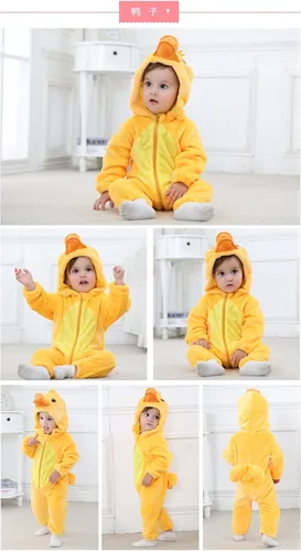 Vista 2 de Cute Cartoon Baby Pajama Set Novelty Cotton Baby Rompers boy Girl Animal Rompers Stitch Baby's Sets