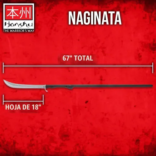 Vista 2 de Honshu Naginata - Espada y funda de arma de asta japonesa