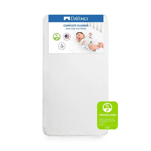 Vista 3 de DaVinci Complete Slumber MINI - Colchón para cuna, soporte firme, ligero, impermeable, certificado Greenguard Gold