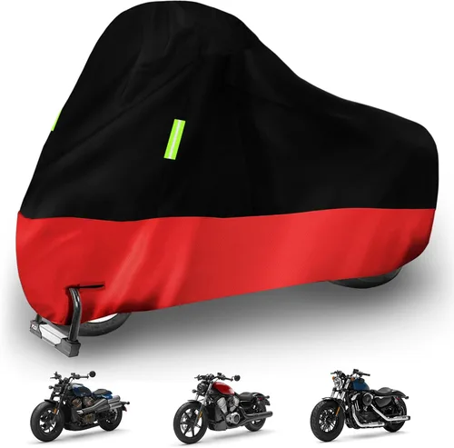 Vista 9 de Funda impermeable para motocicleta de repuesto para Harley Davidson Cruiser Iron 883/FAT BOY 114/HERITAGE Classic 114 con orificio para candado