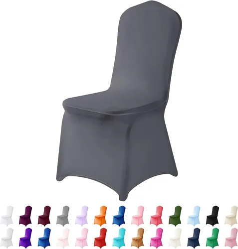 Vista 8 de Funda de elastano para silla, 12 unidades, fundas para silla, fundas para sillas de sala de estar, funda extraíble lavable y elástica para silla