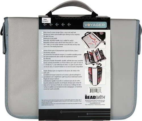 Vista 2 de The Beadsmith Voyager - Estuche para tablero de trabajo, almacenamiento y organizador para hacer joyas, estuche de viaje con correa para el hombro