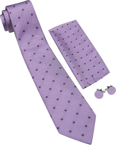 Vista 56 de Barry.Wang Corbatas de seda para hombre, diseño de lunares, gemelos cuadrados de bolsillo, gemelos para negocios, boda