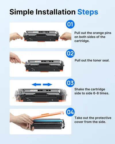 Vista 7 de GPC Image 410A Carttidge de tóner M477fnw para HP 410A Cartucho de tóner 4 unidades 410X funciona para HP Color LaserJet Pro M477fnw M477fdw