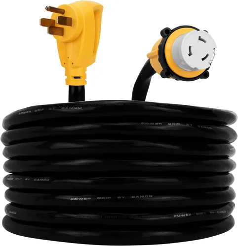Vista 11 de Cable de alimentación eléctrica, de Camco, 55191, 25 pulgadas, de PowerGrip, con mango, 50 amperios