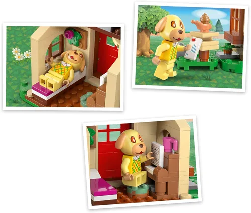 Vista 3 de LEGO Animal Crossing Goldie's Cozy House Building Toy - Juego de simulación para niñas y niños, a partir de 6 años con minifigura de perro, juguete