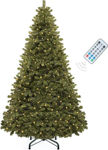 Vista 13 de YITAHOME Árbol de Navidad de Halloween negro preiluminado de 6 pies