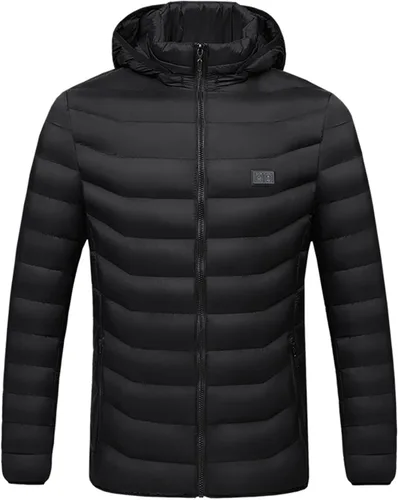 Vista 5 de Gamivast Chaquetas térmicas para hombres y mujeres, chaleco térmico con capucha USB, chaqueta de trabajo de invierno, abrigo de caza cálido y frío