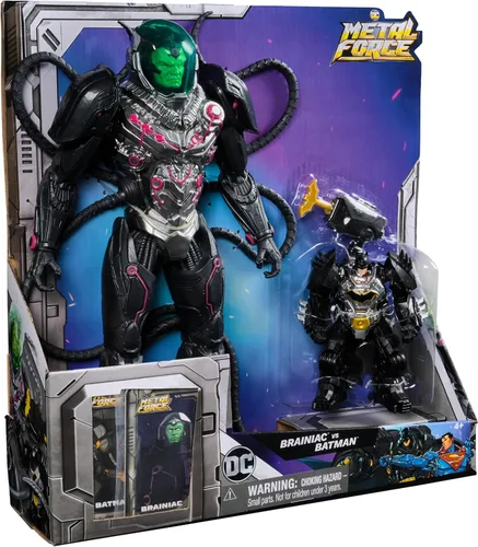 Vista 9 de DC Comics Metal Force Brainiac vs Batman - Paquete de figuras