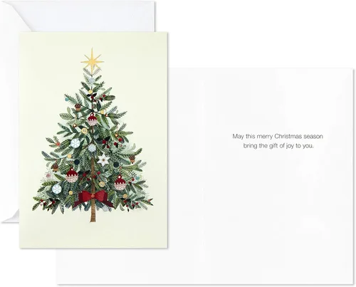 Vista 5 de Hallmark - Surtido de tarjetas de Navidad en caja, Que nieve (4 diseños, 12 tarjetas y sobres)