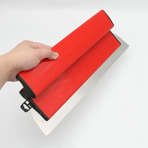 Vista 5 de Hoja de yeso roja Skimming Blade Enyesado Pintura Espátula de alisado Flexible Acabado Paleta Herramientas profesional 15.75inch 15.7 in herramienta