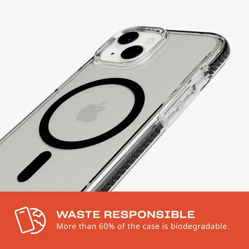 Vista 7 de Tech21 Evo Crystal - Funda para iPhone 17e, iPhone 15, compatible con MagSafe, funda de protección contra impactos, color negro grafito