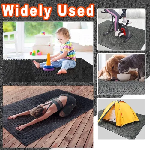 Vista 3 de Kangler Juego de 20 alfombrillas de gimnasio – Alfombrillas de suelo de espuma EVA tipo puzzle, baldosas de suelo de espuma entrelazada de alta