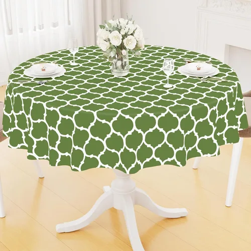 Vista 19 de Smiry - Mantel cuadrado de vinilo impermeable con respaldo de franela para mesas cuadradas, manteles de plástico lavables a prueba de derrames