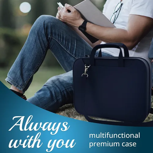Vista 4 de DEHITE Funda para la Biblia para hombres Funda azul para la Biblia para hombres y mujeres tamaño extra grande Bolsa de mano Fit Book 11.2 x 8.4 x