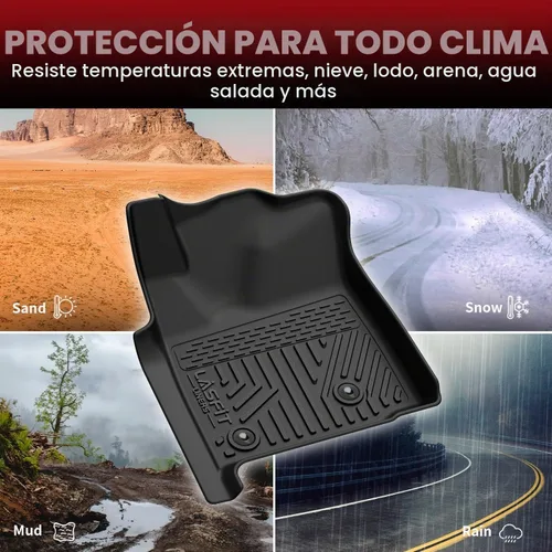 Vista 6 de LASFIT Alfombrillas para Toyota Tacoma 2005-2011 (solo compatible con DoubleCab AutoTran)