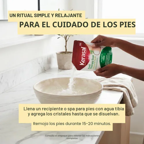 Vista 5 de Kerasal Remojo Terapéutico para Pies, Remojo para Pies para Pies Doloridos, Cansados y Secos, 2 libras