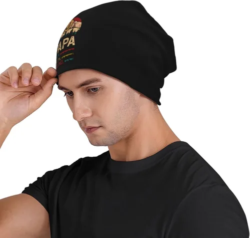 Vista 3 de Papa Man Myth Legend Funny Beanie Warm Knit Hat Soft Skull Cap for Men Women