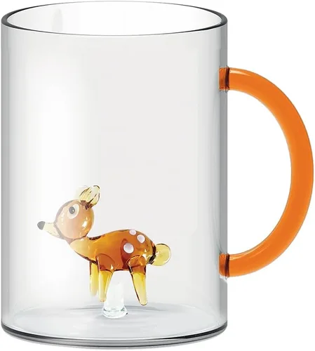 Vista 3 de WD Lifestyle Taza de vidrio de borosilicato de 14.2 onzas líquidas (gato)