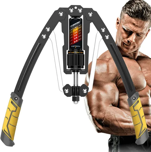 Vista 9 de EAST MOUNT - Ejercitador de brazo giratorio ajustable de 10 a 199 kg de potencia hidráulica, expansor de pecho para casa, equipo de entrenamiento