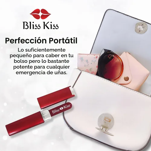 Vista 5 de Lima de uñas con punta de cristal, de Bliss Kiss, S, Rojo