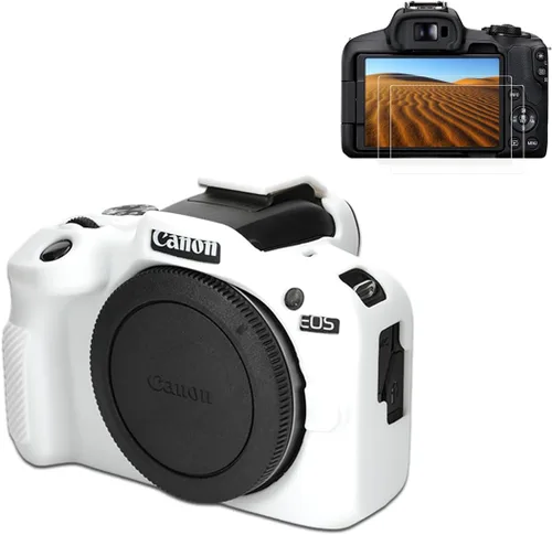 Vista 11 de Pocoukate Funda para cámara Canon EOS R100, funda protectora de silicona suave con protector de pantalla EOS R100 Accesorios para Canon EOS R100