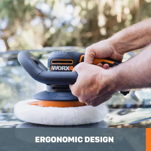 Vista 3 de WORX 20V Power Share - Pulidor inalámbrico y búfer de 10 pulgadas, batería y cargador incluidos, WX856L