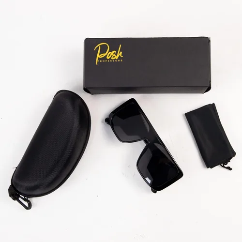 Vista 6 de Gafas de sol envolventes para hombre y mujer que se ajustan sobre los anteojos protectores laterales divertidos tonos cuadrados de diseño y2k