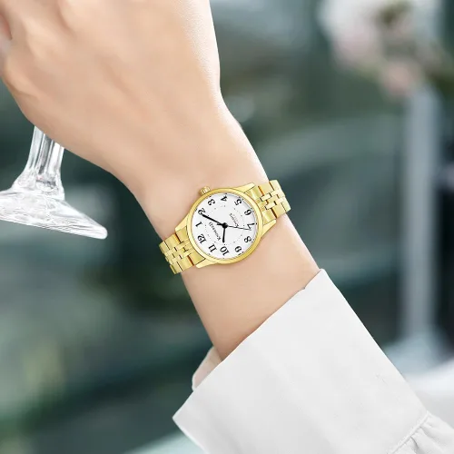 Vista 2 de Easy Reader Watch for Women with Solid Stainless Steel Band Ladies Dress Watch Water Resistant