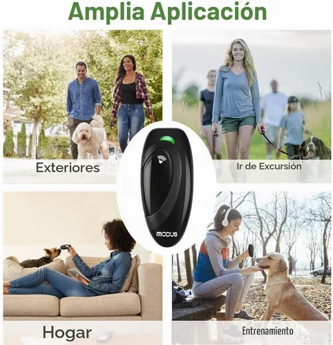 Vista 7 de MODUS - Dispositivo ultrasónico disuasorio de ladridos de perro, control de ladridos y entrenamiento 2 en 1, rango de control de 16.4 pies, correa