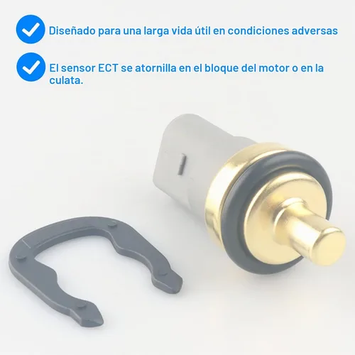 Vista 3 de Sensor de temperatura del refrigerante, sensor de temperatura ECT 158-0784, 1580784 compatible con Audi VW - A3 A4 A5 A6 A8 Quattro Q3 Q5 Q7 R8 S4