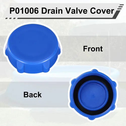 Vista 4 de Lyreh Tapa de válvula de drenaje de repuesto compatible con Coleman Pools P01006, accesorios de tapa de drenaje de piscina para un fácil Azul