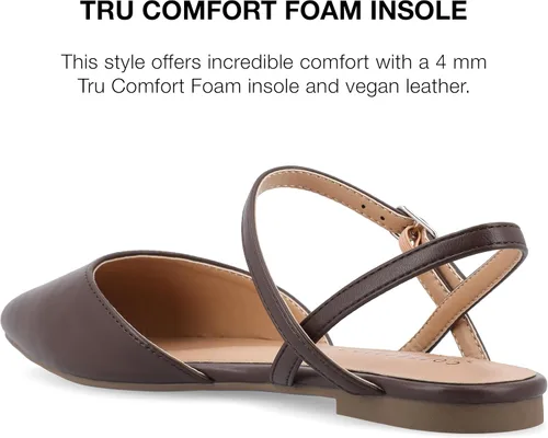 Vista 4 de Journee Collection Martine Supernatural Shades Tru Comfort - Zapatos planos de espuma para mujer, de ancho medio, ancho y estrecho con hebilla