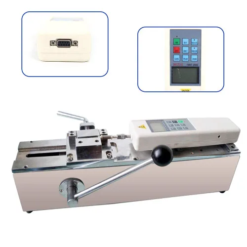 Vista 2 de Medidor de fuerza digital HP-500 1000N - Medidor de fuerza de empuje y tracción, 10 V, medidor de tracción manual HPH con banco de pruebas