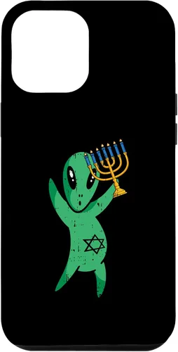 Vista 6 de Funda para iPhone 15 Alien Menorah Hanukkah Star Of David Janukah Jewish Holiday Case