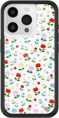 Vista 31 de Wildflower - Fundas compatibles con Apple iPhone 15 Pro Protector de goma negro, certificado de prueba de caída de 4 pies, propiedad de mujeres