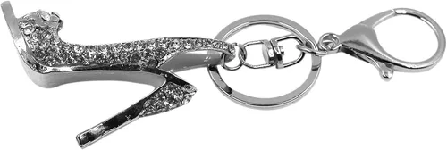 Vista 2 de AIBEARTY Zapatos de tacón alto con diamantes de imitación de cristal para mujeres y niñas, llavero de moda, bolso de coche, monedero, decoración