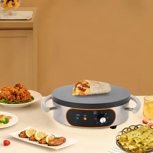 Vista 9 de Máquina eléctrica comercial del fabricante del crepé,Máquina para hornear panqueques,Bandeja de crepé eléctrica antiadherente sola temperatura