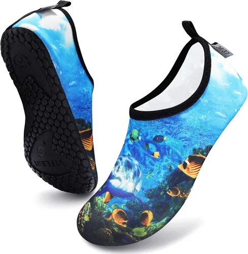 Vista 2 de VIFUUR - Zapatos para deportes acuáticos, calcetines acuáticos, de secado rápido, para yoga, con sensación de andar descalzo, sin cordones