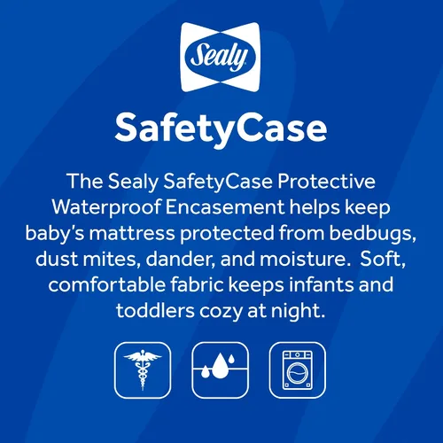 Vista 15 de Sealy Baby SafetyCase Protector de colchón impermeable transpirable para cuna, funda de cama infantil, funda de cama con cremallera, sin ruido