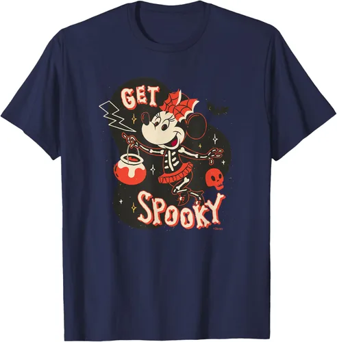 Vista 70 de Disney Disfraz de esqueleto de Minnie Mouse para Halloween, camiseta espeluznante Negro