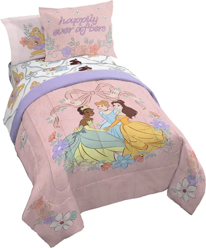 Vista 48 de Disney Moana - Juego de edredón individual de 5 piezas para niñas, color beige Bed in a Bag, Comforter Sheets Sham Pillowcase, Official